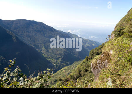 World's End cliff at Horton Plains national park, Sri Lanka, Asia Stock Photo