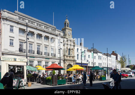 Shops in the High Town of Hereford City centre Stock Photo