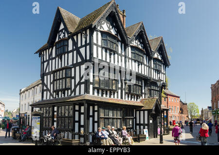The Old House black and white half-timbered house in High Town, Hereford was built in 1621 and is now a museum Stock Photo