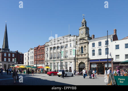 Shops in the High Town of Hereford City centre Stock Photo