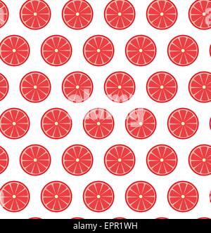 Vector seamless pattern with grapefruits. Vector illustration. Design element for  for cafe or restaurant or web and print desig Stock Vector
