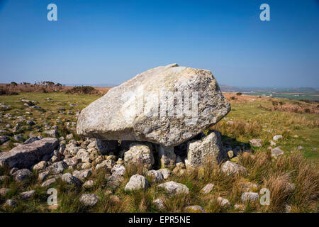 Maen Ceti (Arthur's Stone) Neolithic Burial Chamber on the Gower Peninsula, South Wales Stock Photo