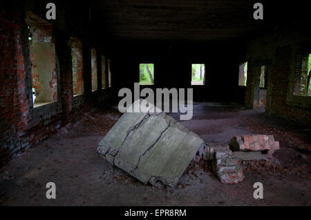 Remnants of Hermann Goering house in Wolfsschanze, Hitler's Wolf's Lair Eastern Front military headquarters, eastern Poland Stock Photo