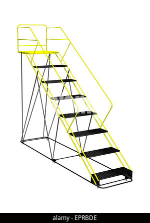 3D digital render of a step ladder isolated on white background Stock Photo