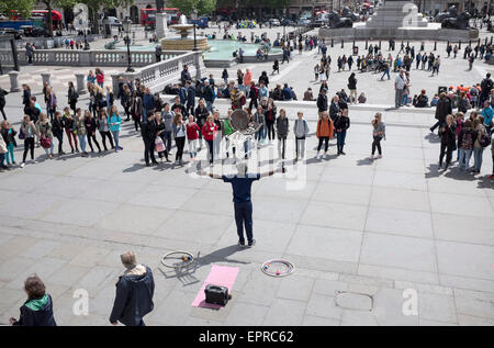 Street Entertainer Trafalgar Square London Stock Photo