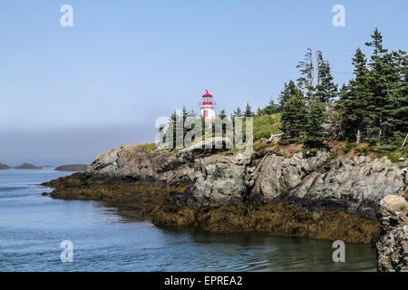 East Quoddy Head Lighthouse on the northeast end of Campobello Island Stock Photo