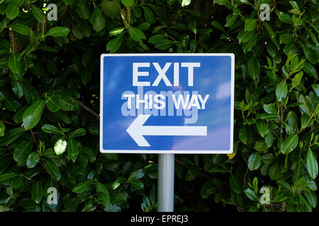 A sign showing the word 'exit'. Stock Photo