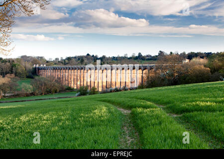 Ouse Valley Viaduct also called Balcombe Viaduct late in the evening Stock Photo
