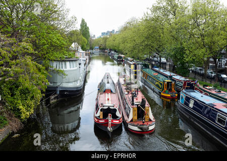 Regent's Canal running through Little Venice in Maida Vale, London, England. Stock Photo