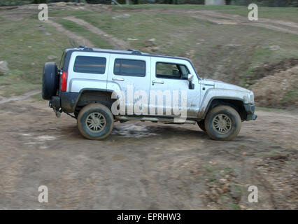 Hummer H3 driving off road Stock Photo