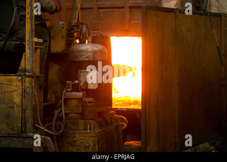 Hard work in a factory Stock Photo