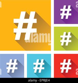 Hashtag Simple vector icon. Illustration symbol design template for web ...