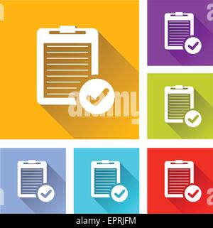 illustration of flat design set icons for report Stock Vector