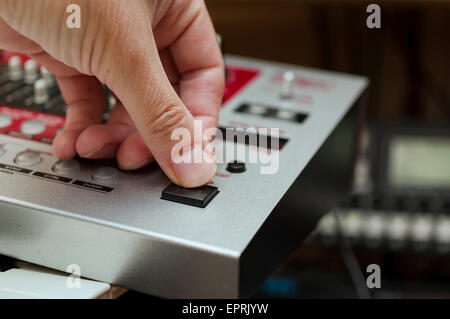 DJ at work Stock Photo