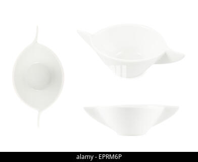 Ceramic sauce boat vessel Stock Photo