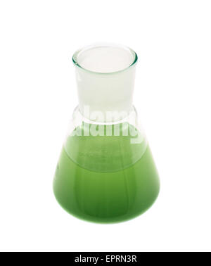 Erlenmeyer flask filled with liquid Stock Photo