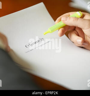 Cyber security definition composition Stock Photo
