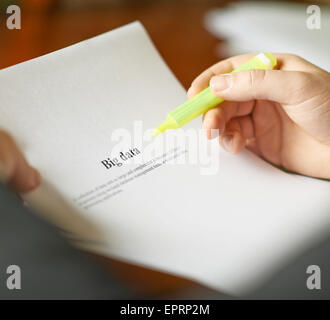 Big data definition composition Stock Photo