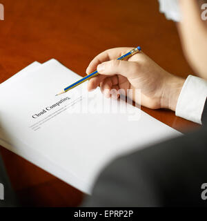 Cloud computing definition composition Stock Photo