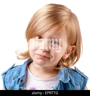 Little cute girl smiling and having fun Stock Photo
