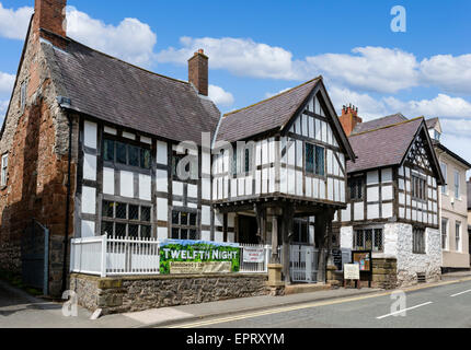 Nantclwyd y Dre, the oldest town house in Wales dating from the 15th century, Castle Street, Ruthin, Denbighshire, Wales, UK Stock Photo