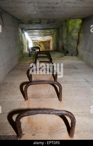 Inside Hermann Goering bunker in Wolfsschanze, Hitler's Wolf's Lair Eastern Front military headquarters, eastern Poland Stock Photo
