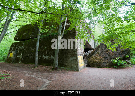 Hermann Goering bunker in Wolfsschanze, Hitler's Wolf's Lair Eastern Front military headquarters, eastern Poland Stock Photo