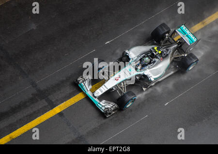 Monte Carlo, Monaco. 21st May, 2015. Nico Rosberg (GER), driver for Mercedes F1 team, on track during a practice session at the Monaco Formula 1 Grand Prix, Monte Carlo. Credit:  Kevin Bennett/Alamy Live News Stock Photo