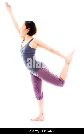 young adult caucasian woman isolated on a white background Stock Photo