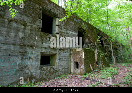 Guest bunker in Wolfsschanze, Hitler's Wolf's Lair Eastern Front military headquarters, eastern Poland Stock Photo