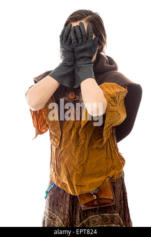 Young adult caucasian woman isolated on a white background Stock Photo