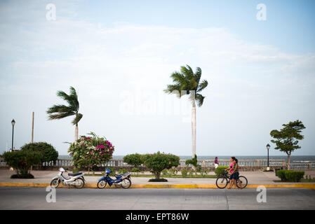 GRANADA, Nicaragua — The lakefront along Lago Nicaragua next to Granada. Stock Photo