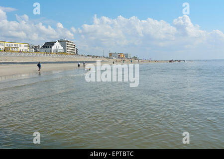 Beach in Summer, Norderney, East Frisia Island, North Sea, Lower Saxony, Germany Stock Photo