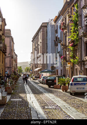 Traditional Street Bosa Sardinia Italy Stock Photo