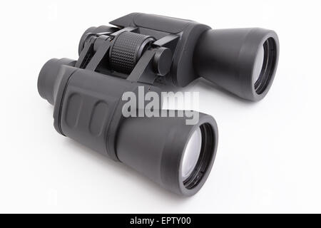 the chenry field glasses with are photographed on a white background Stock Photo