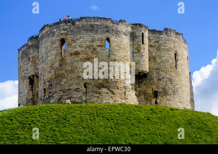 Clifford's Tower. York, England, on 20th May 2015. Stock Photo