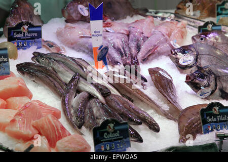 Paris fish market seafood market Stock Photo