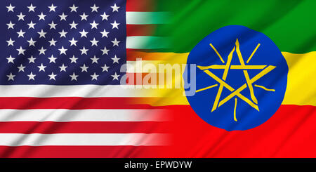 USA and Ethiopia Stock Photo