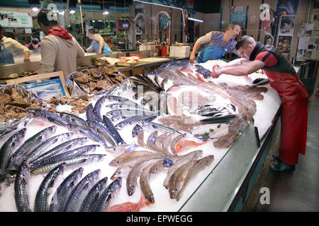 Paris fish market seafood market Stock Photo