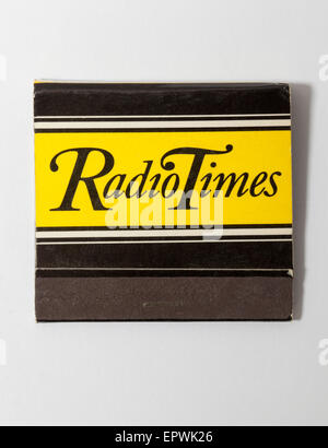 Vintage Old Matchbook advertising the Radio Times Stock Photo