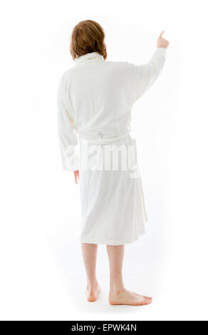 Model in studio isolated on white background Stock Photo