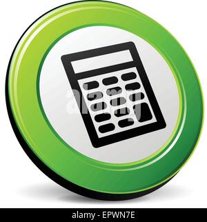 illustration of calculator 3d icon on white background Stock Vector