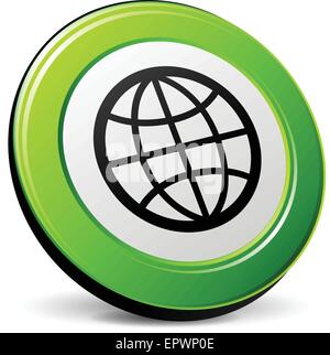 3D Earth globe with shadow on isolated background Stock Vector Image ...