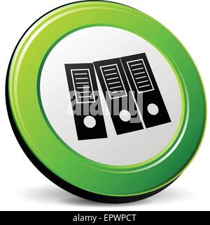 illustration of binder 3d icon on white background Stock Vector