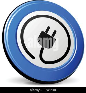 illustration of electricity blue design 3d icon Stock Vector