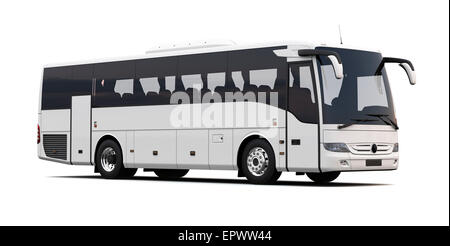 Isolated bus on white background Stock Photo