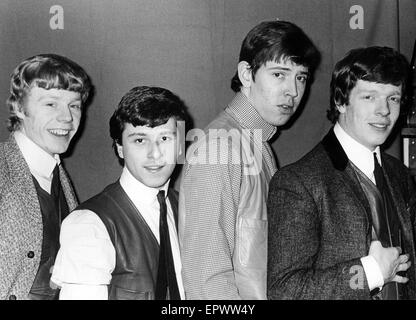 THE FOUR PENNIES UK pop group in April 1964. From left: Fritz Fryer ...