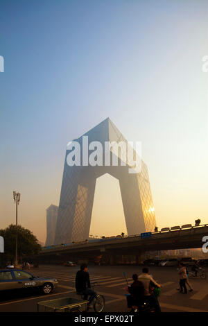 China Central Television (CCTV) Headquarters, Beijing, Republic of China. Stock Photo