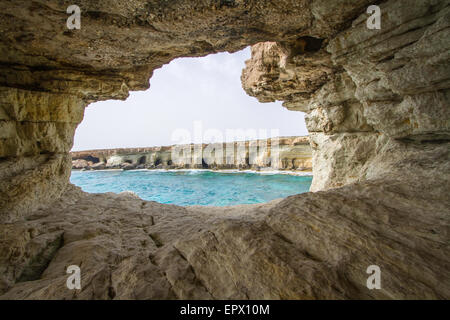 Sea Caves in Ayia Napa, Cyprus Stock Photo