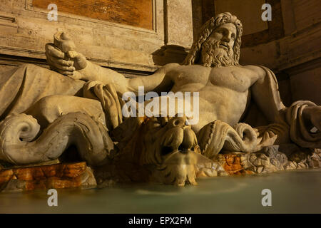 Marphurius or Marforio is one of the talking statues of Rome. Italy Stock Photo